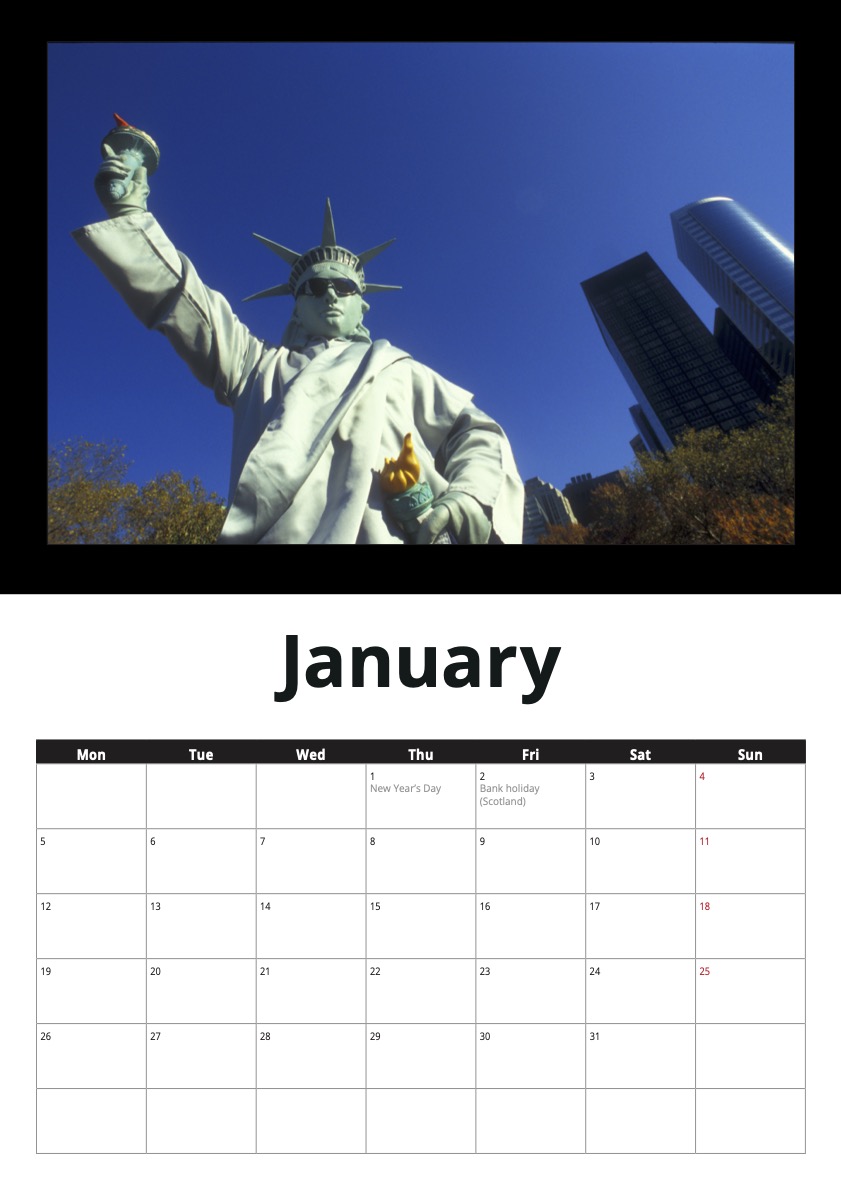 3 World Travel 2026 calendar A3 - Image 2