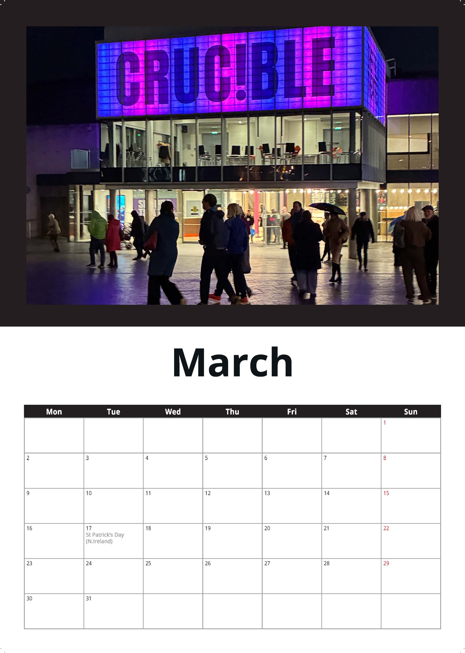 Sheffield Green Party A3 2026 Calendar - Image 2